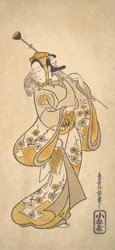 Ichikawa Monnosuke como Sarumawashi ou Monkey Showman, ca. 1720-25.