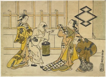 Ichikawa Danju_ro_ II, Fujimura Handayu II, Katsuyama Matagoro_ e Sanogawa Mangiku, 1719