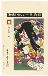 Ichikawa Danjuro IX como o fantasma de Kagekiyo
Dezoito jogos kabuki (título da série)
Kabuki juhachiban (título da série sobre o objecto)