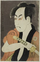 O ator Ichikawa Omezo como o servo Ippei, 1794