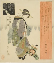Banho de Salgueiro (Yanagiyu), da série "Uma Série de Salgueiros (Yanagi bantsuzuki)"