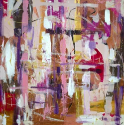 Pintura abstrata vibrante