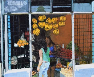 Barraca de fruta (San José, Costa Rica), 2016 (óleo sobre tábua)