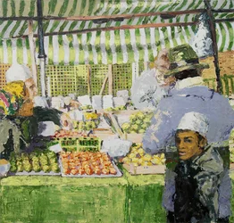 Banca de mercado (Ridley Road, Londres), 2003 (óleo sobre tela)