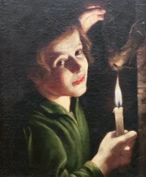 Rapaz segurando um morcego (pintura)
