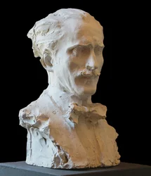 Retrato do compositor Arturo Toscanini 1867-1957.