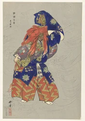 Actor no Papel do Deus Dragão Kasuga
Cena uit het Noh theaterstuk Kasuga Ryujin
Kasuga Ryujin (título sobre o objecto)
Honderd Noh spelen (título da série)
Nogaku hyakuban (título da série sobre o objecto)