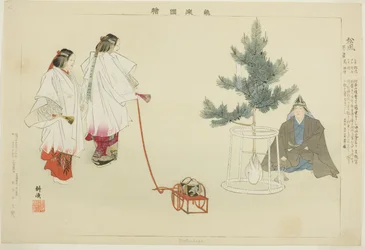 Matsukaze, da série "Pictures of No Performances (Nogaku Zue)"