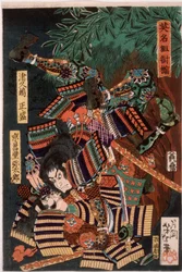 Tsukushima Masamori kämpft gegen Kyōsokabe Yatarō