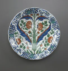 Prato, Iznik, dinastia otomana, 1570-75, (ceramic)
