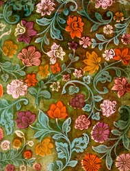 Endplate de um livro turco, final do dia 16 (woodblock colorido)