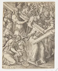 Cristo carregando a cruz e o milagre do pano de Verônica