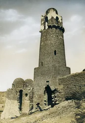 Minarete de al-Mashhad al-Bahari, perto de Assuão, Egito, fotografia de Ugo Monneret de Villard