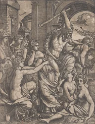 Hércules perseguindo a avareza do Templo das Musas, ca. 1520-27.