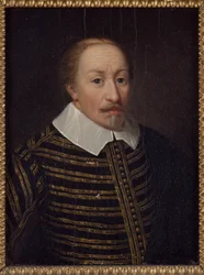 Charles IX roi de Suede - Retrato do Rei Charles IX da Suécia (1550-1611), de Pasch, Ulrika Fredrika (1735-1796). Óleo sobre madeira. Tamanho: 21x15 cm. Museu Nacional de Estocolmo