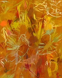 Abstrato Botânico Dourado