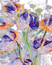 Flores abstratas vibrantes