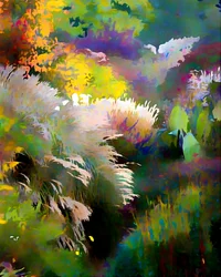 Impressão de um jardim vibrante