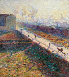 A Manhã por Umberto Boccioni (1882-1916), óleo sobre tela, 60x55 cm
