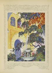 Nonchalante e Babillarde, que estavam frequentemente nas janelas, não deixaram de ver o fruto, ilustração de "Contes du Temps Jadis", ou "Contos de Tempos Passados", p.94