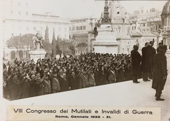 "VIII Congresso de Maimed e Inválidos de Guerra - Roma, Janeiro 1933 - 11" (foto a p/b)