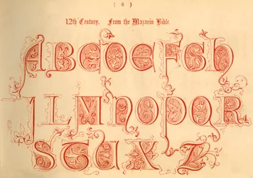 Século XII. Da Bíblia Mazarin, 1862