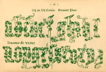 Séculos XV e XVI. Riband ornamental, 1862