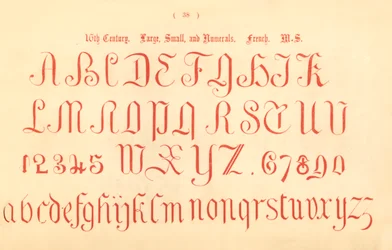 Século XVI. Grande, Pequeno e Numerais. Francês. MS., 1862