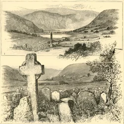 1. O vale de Glendalough. 2. Em Glendalough., 1898.