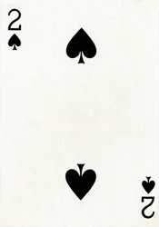 2 de espadas de um baralho de cartas de baralho Goodall & Son Ltd., c1940