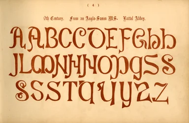 Século IX. De um MS anglo-saxão. Abadia de Battel, 1862