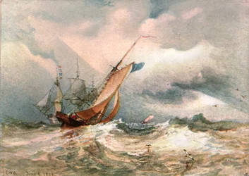 Um dia ventoso, 1822, c1900.