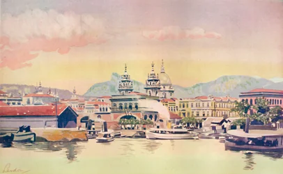 Um canto do Cais da Alfândega do Rio, 1914