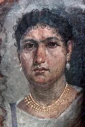 Um retrato de Aline em Fayum, também conhecido como Ténos, século I