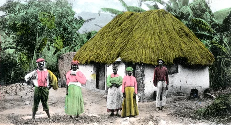 Uma vila jamaicana, c1900s
