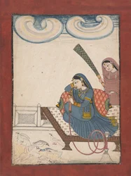 Lady Lady Olhando para Doves, ca. 1780-1800.