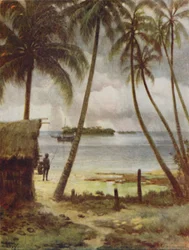 Uma lagoa, Ilhas Salomão, 1923.
