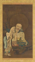 Um Luohan e um atendente, dinastia Ming, 1368-1644.