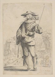 Um homem segurando uma colheita, 1629.
