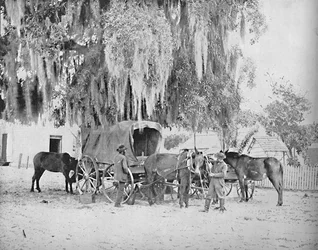 Um comerciante de San Antonio, Texas, c1897.
