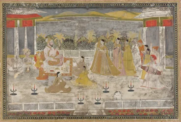 Uma cena do Palácio, século XVIII.