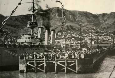 Uma fotografia tirada do Nimrod ... Lyttelton, 1908, 1909.