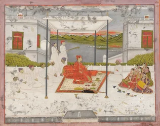 Um príncipe segurando uma audiência, ca. 1750.