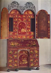 Um armário de laca vermelha, c1685, 1936