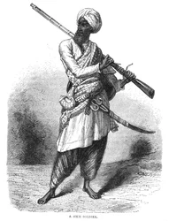 Um soldado sikh, c1880