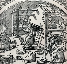 Uma refinaria de prata, 1556, 1917