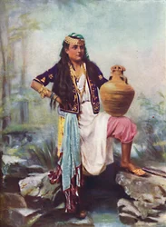 Uma menina síria na primavera de 1902