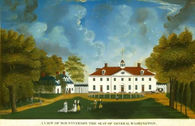Uma vista de Mount Vernon, 1792 ou depois.