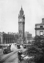 Um conhecido marco de Belfast, 1910