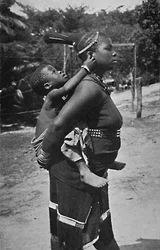 Uma mulher e criança zulu, 1902